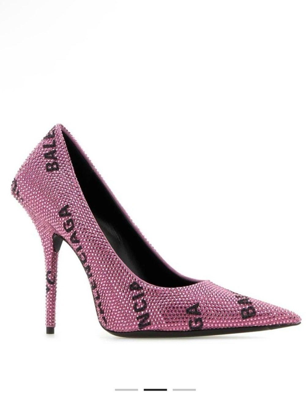 Balenciaga Pink Crystal-Embellished Pointed Toe Stiletto Pumps - Picture 9 of 9